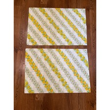 Unbranded Pillow Cases Unisex OS Yellow Floral Daisy Tulip Daffodil Vintage 2PK