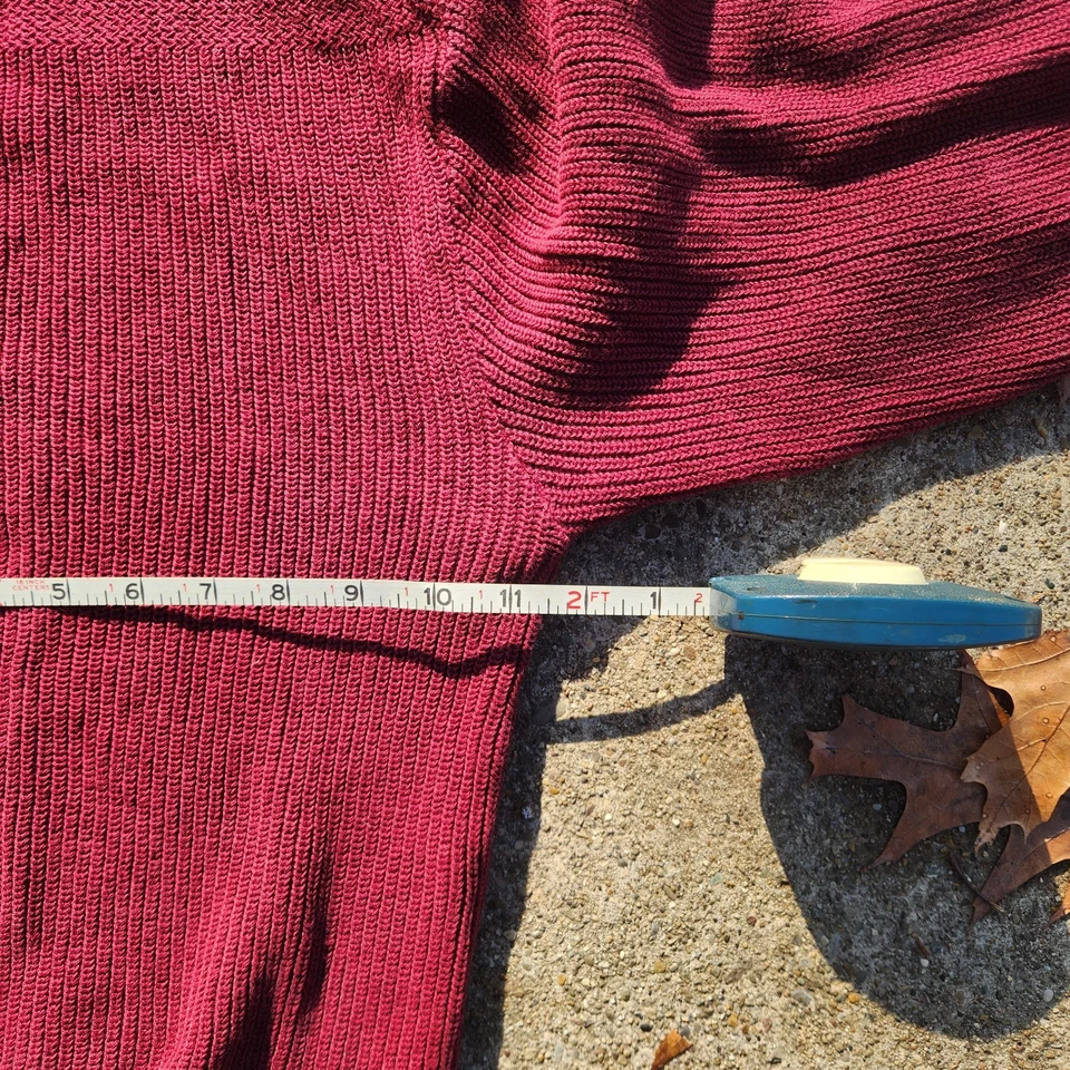 Винтажный мужской свитер LL Bean Henley Lrg тяжелый Fisherman хлопок сделано в США - Изображение 4 из 4