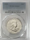 1955 Franklin Half Dollar 🪙 PCGS MS64 💎 90% Silver 50¢ U.S. Coin ✨