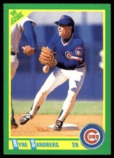 Ryne Sandberg 1990 Score #90 Chicago Cubs MLB READ FREE SHIPPING AutographDen