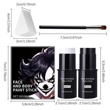 Halloween Paint Stick With Brush And Sponge Festival Makeup Long-lasting Raves