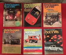 6- 1970 Dune Buggies and Hot VWs Mags APRIL-MAY-JUNE-JULY-SEPT-DEC $5.00 Ship