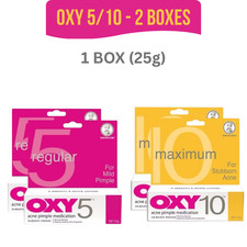 2 Boxes OXY Acne Pimple Spot Medication and treatment 25g Oxy 5 / Oxy 10