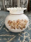 Milk Glass Hurricane Lamp Globe Vintage Table Light Shade