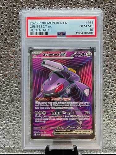 Pokémon TCG | GENESECT ex 161/086 ULTRA RARE Black Bolt | PSA 10 Gem Mint