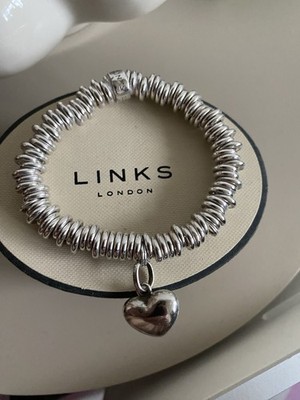 Schönes Links of London Vintage seltenes Sweetie Armband mit Herz Charm