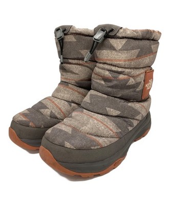 THE NORTH FACE Nuptse Bootie WP VI Logo Beige Size: 27cm