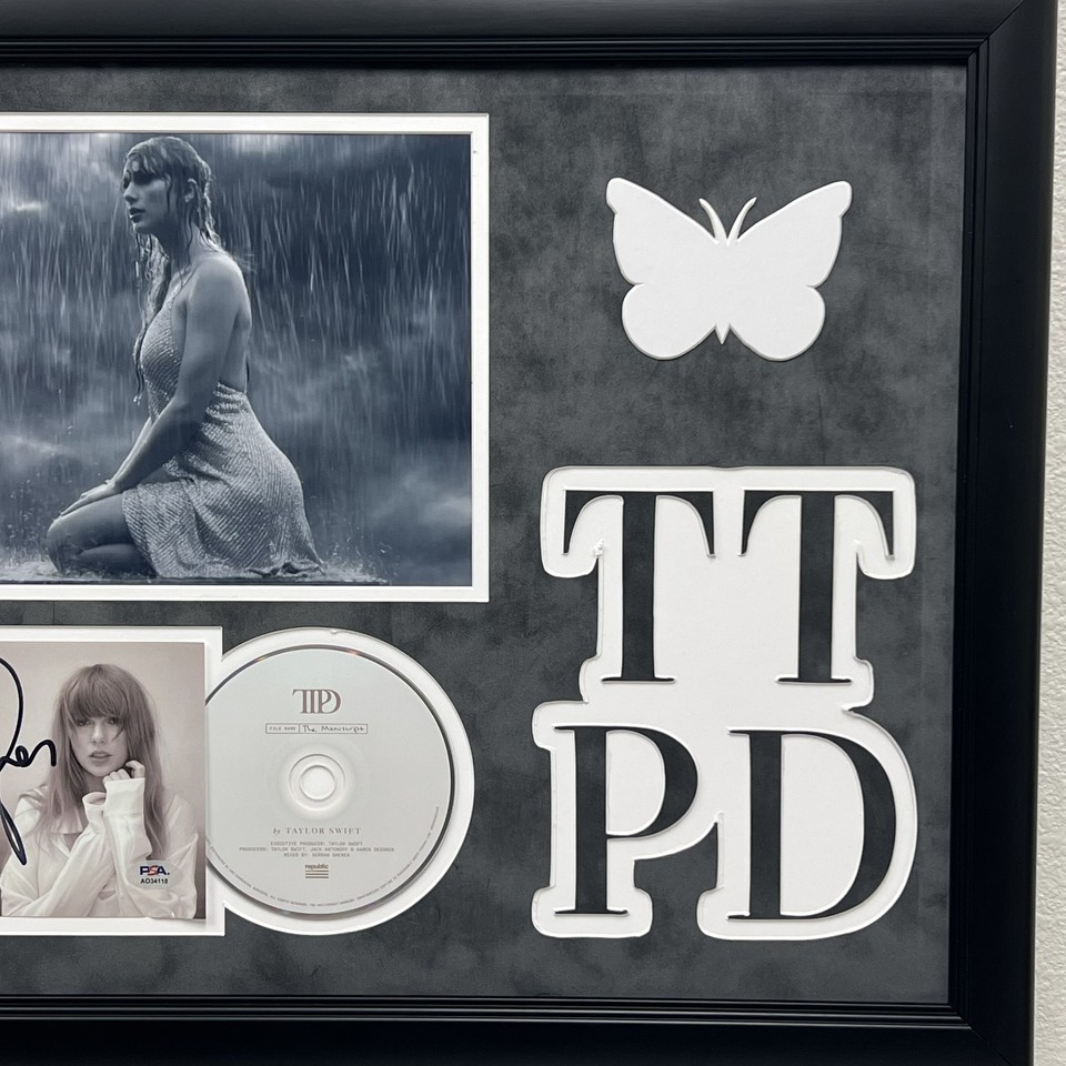 Taylor Swift Signed CD Cover Framed PSA/DNA The Tortured Poets ...