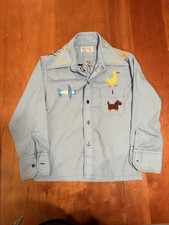 Vintage Montgomery Ward 70 s Boys Buttom Up Custom Embroidery