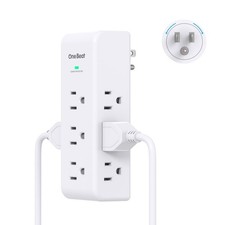 Surge Protector Outlet Extender with Rotating Plug, 9 AC Multi Plug Wall Outl...