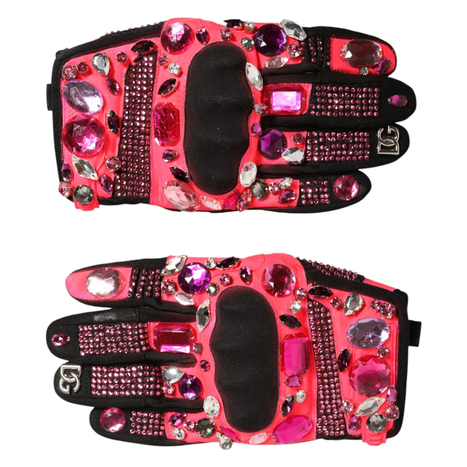 DOLCE & GABBANA Gloves Black Pink Crystal Wrist Length Mitten 7 / S RRP 2630usd
Opens in a new windo