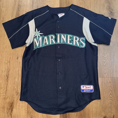 Seattle Mariners Jersey Majestic Franklin Gutierrez Sewn Button Vtg Mens  Medium