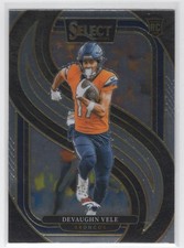 #150 2024 Select Premier Level BASE  Devaughn Vele RC Broncos