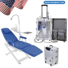 Portable Dental Mobile Delivery Unit Air Compressor Suction Case /Chair 4 Hole