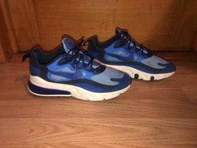 Nike Air Max 270 React Blue Black White Colorblock Men's Athletic Sneakers