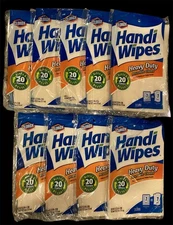 Clorox Handi Wipes Heavy Duty Reusable Cloths, 3 Count, 9 Packs, Beige, NOS