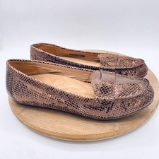 Vionic Shoes Womens 10 Bronze Metallic Leather Orthopedic Penny Loafers