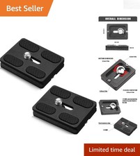 Ultimate 2-Pack Quick Release Plates, 1/4''-20 Screw - Lightweight and Durable