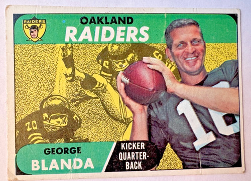 George Blanda #142 1968 Topps card