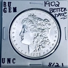 1902 BU GEM MORGAN SILVER DOLLAR UNC MS+++ U.S. MINT RARE COIN 8121