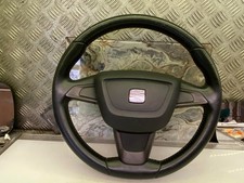 13 SEAT IBIZA 6J STEERING WHEEL LEATHER BLACK FROT RIGHT DRIVER SIDE 6J0419091AF