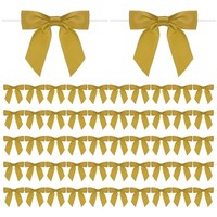 "50Stk Satinband Twist Tie Schleifen 3,5\" Schleifen Twist Ties FüR Diy [Khaki]"