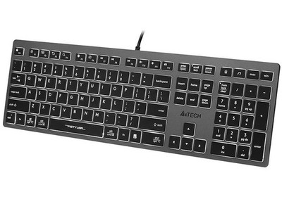 A4TECH USB-Tastatur FSTYLER FX60H für Computer, Hintergrundbeleuchtung, weiß