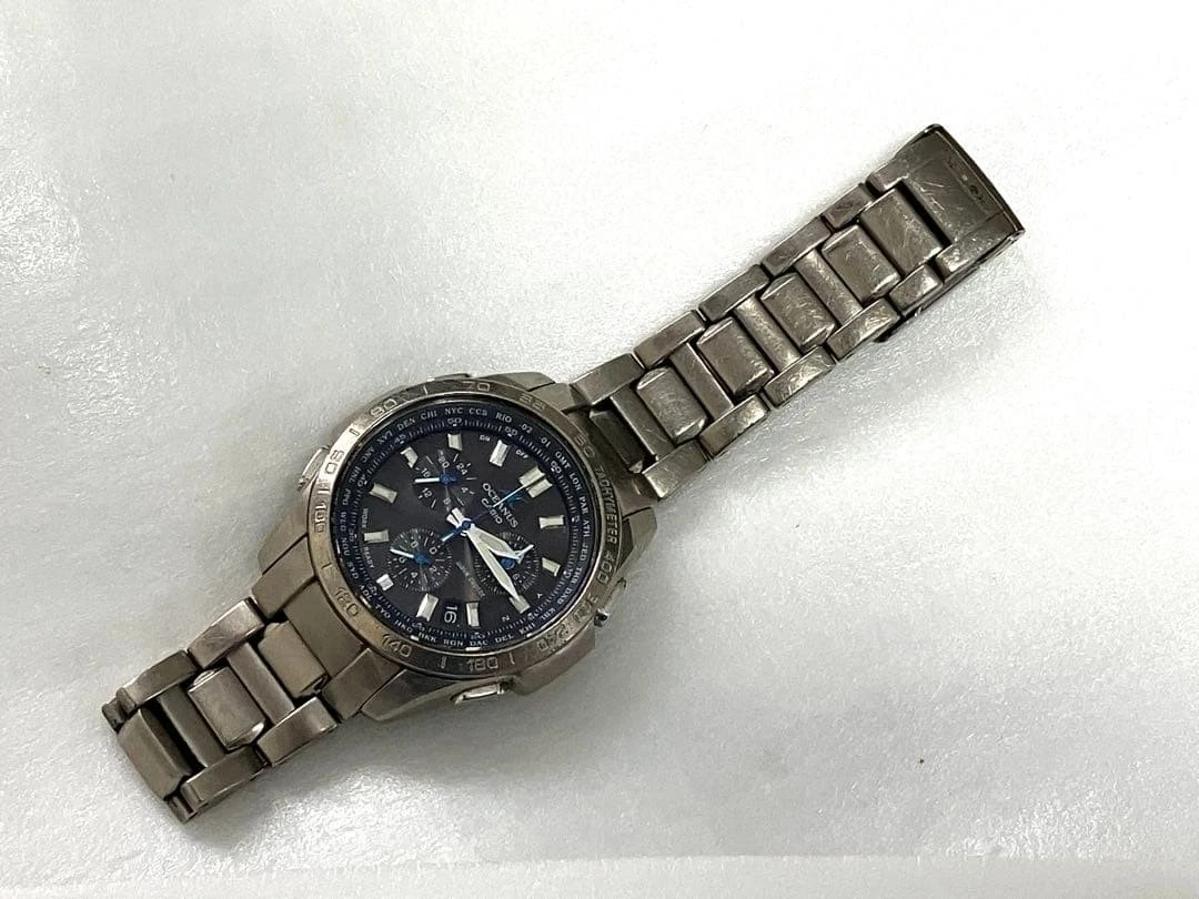 Reloj Pulsera CASIO OCEANUS OCW-600 Radio Titanio Solar Cronógrafo 18cm
