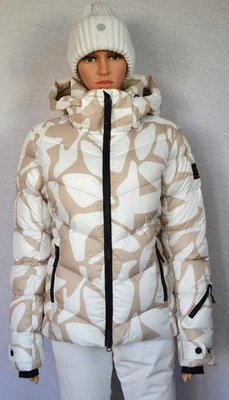 BOGNER SAELLY 2 F+I DAMEN SKIJACKE JACKE SKI BEIGE MUSTER UVP 595 € Gr 36 S NEU - Bild 1 von 4
