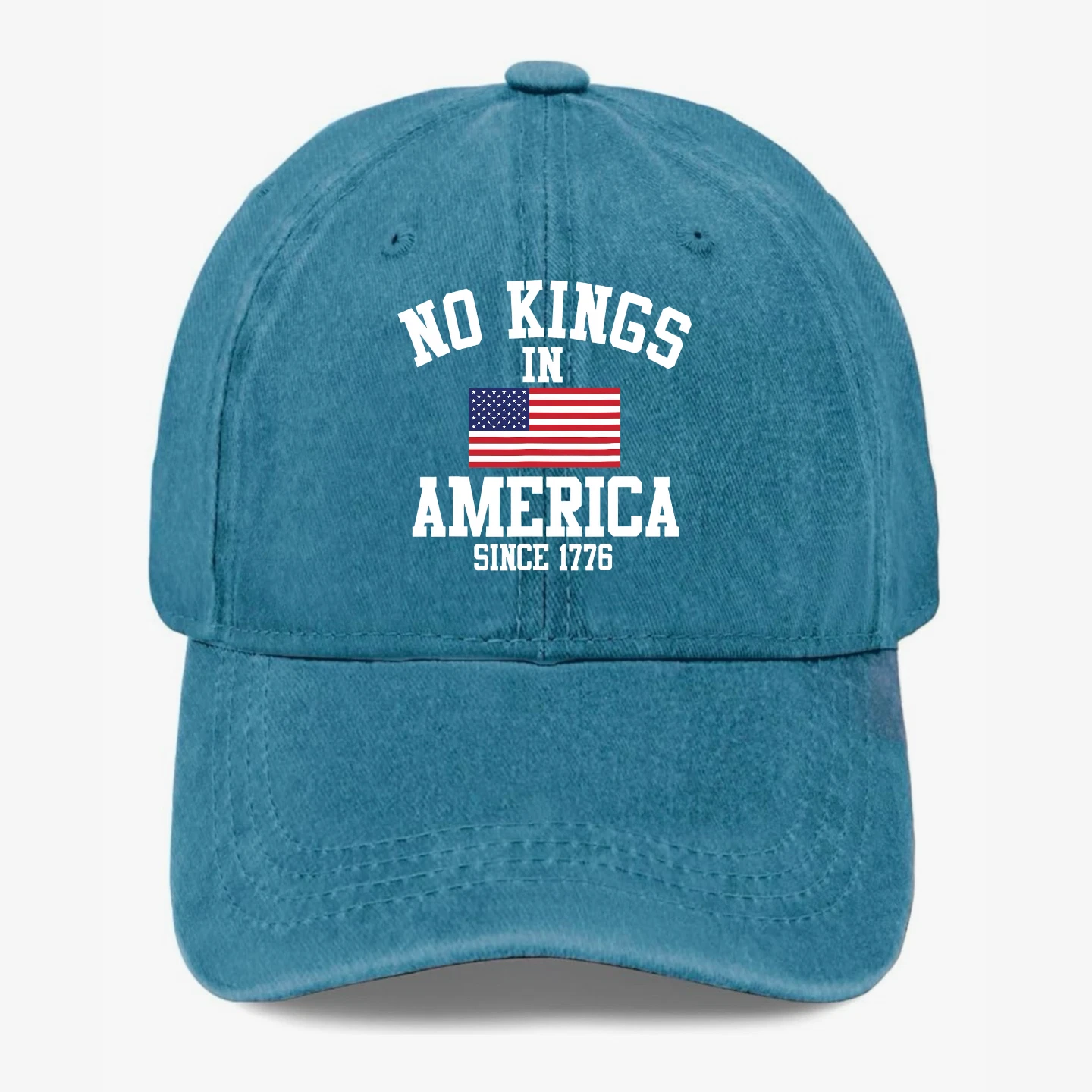 No Kings In America Since 1776 Hat Patriotic USA Flag Baseball Cap
