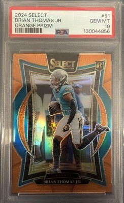 2024 Panini Select - Concourse Brian Thomas Jr. #91 Orange Prizm /49 (RC)