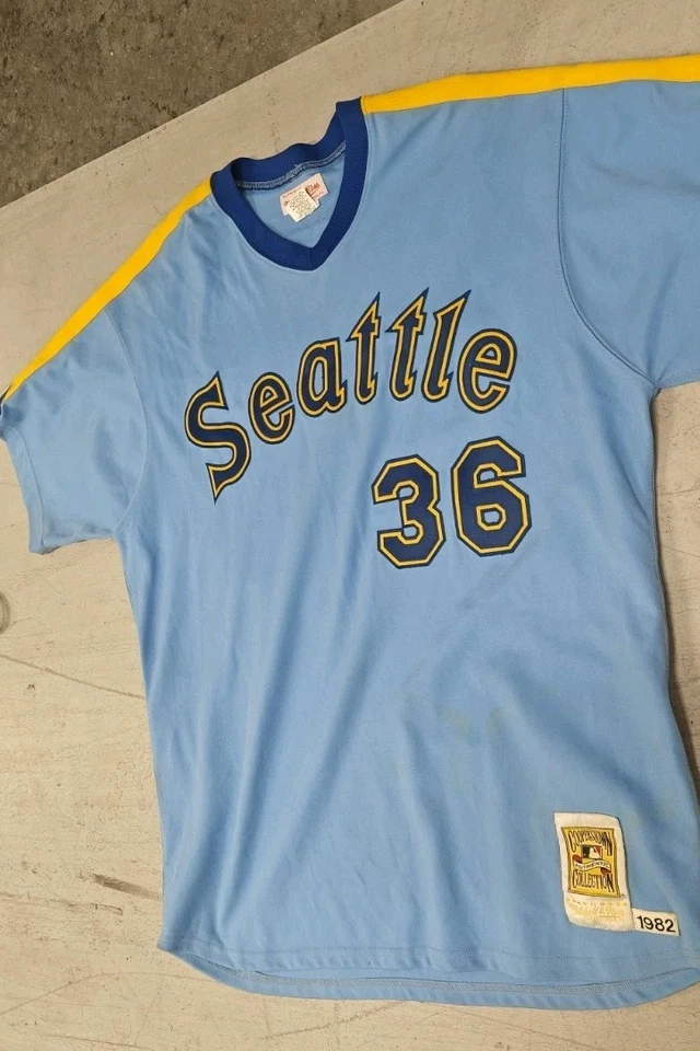 Authentic Mitchell Ness Seattle Mariners Gaylord Perry Pullover Jersey RARE XXL - Image 3 of 4