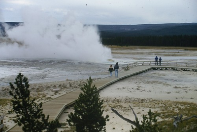 #ad #ad 1986 35mm Slide Geyser Eruption Yellowstone National Park People Kodachrome Item $21.99