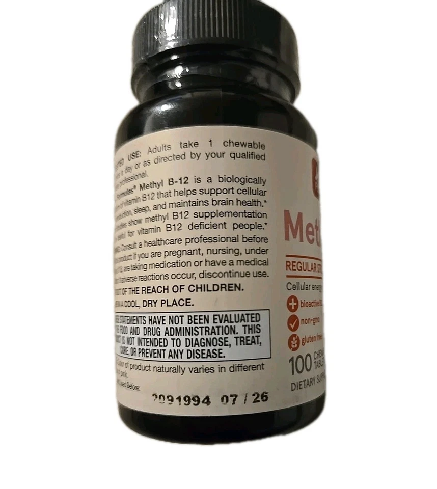 Jarrow Formulas Methyl B-12 100 Masticables-500 MCG. EXP. 07/2026 Foto 3 de 3