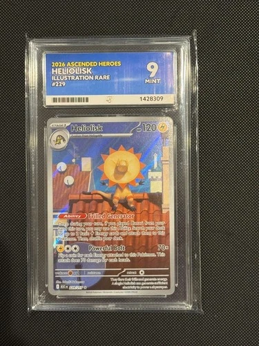 2026 POKEMON HELIOLISK #229 CARD ASCENDED HEROES ACE 9