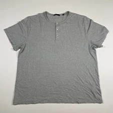 Vince Shirt Men’s 2XL Gray Short Sleeve Henley Tee