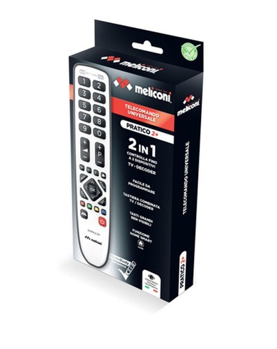 Meliconi Gumbody Pratico 2+ telecomando IR Wireless TV, Set-top box TV Pulsanti - Foto 2 di 2