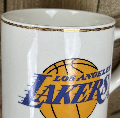 Vintage 80’s Showtime Los Angeles Lakers 1981-1982 NBA Champions Mug Gold Rim - Picture 5 of 15