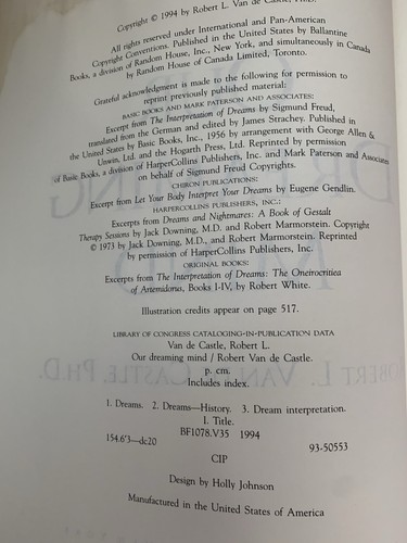 Our Dreaming Mind by Robert Van De Castle and Robert L. Van de Castle (1994,... - Imagen 6 de 7