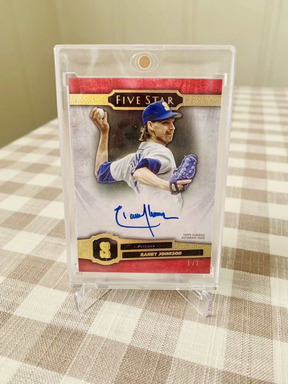 2021 Topps Five Star Randy Johnson Mariners HOF On Card Auto RED TRUE 1/1
