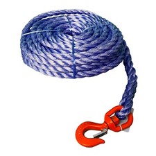 Gin Wheel Rope 18mm Polypropylene fitted with Swivel Safety Hook x 15 metres