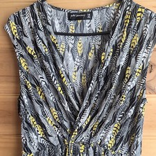 Wrap Style Short Dress, Peter Morrissey, abstract leaf pattern, comfortable s 14
