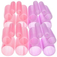 24Pc SELF GRIP HAIR ROLLERS Small/Large Cling Stick Heat Free Curler Waver Set