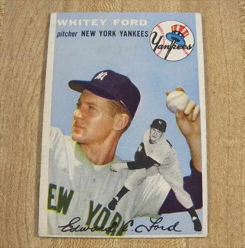 1954 Topps #37 Whitey Ford NY Yankees VG / VG+ Nice card