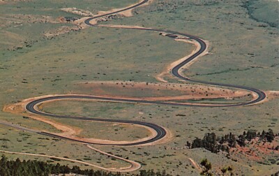 Crystal Spring Rest Area View Greybull to Sheridan Wyoming Vtg Postcard CP355