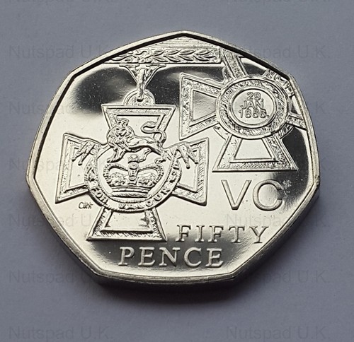 2006 Fifty Pence coin Victoria Cross commemorative 150th year 50p Brilliant Unc - 第 1/2 張圖片