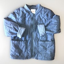 Cat  Jack Girls JACKET - Quilted - Blue - Fall Coat w/ zipper - Size XS 4/5