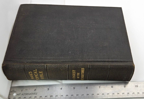 1929 Nave's Topical Bible Digest of Holy Scriptures Thumb Indexed Cyclopedia - Imagen 21 de 21
