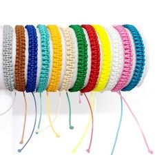 Bracciale amicizia in corda nylon regolabile unisex Braccialetto portafortuna