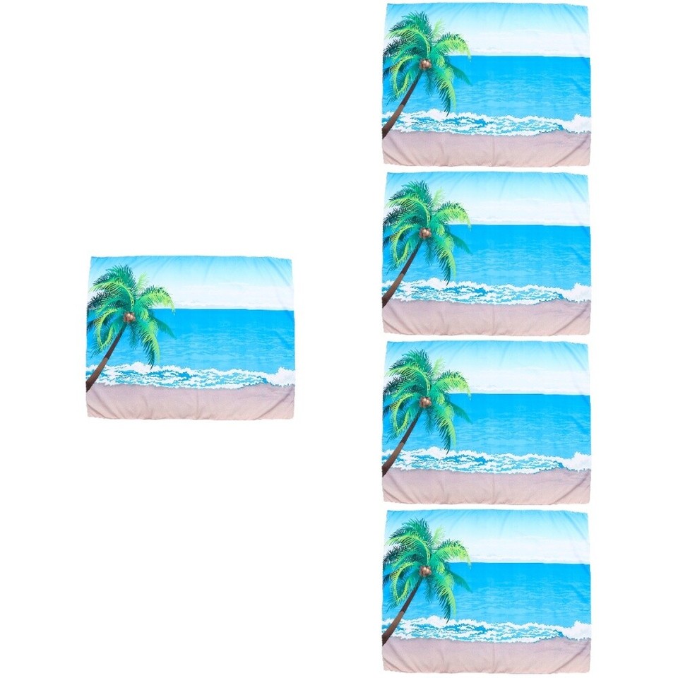 5 Pack Bohemian Decor Sea Beach Pattern Tapestry Curtain Valances Ocean